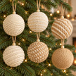 Neutral Beige and Cream Rustic Rope Bauble