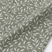 Yard Leaf Patterned Moss Green Woven Sheer Voile Curtain Panel