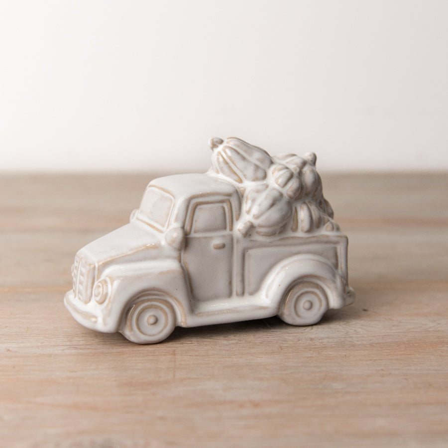 Neutral Ceramic Pumpkin Truck