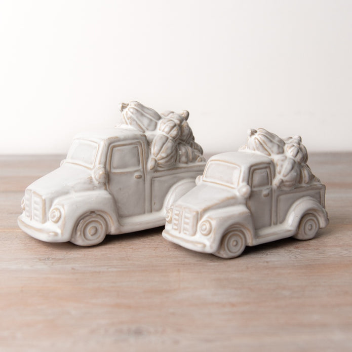 Neutral Ceramic Pumpkin Truck
