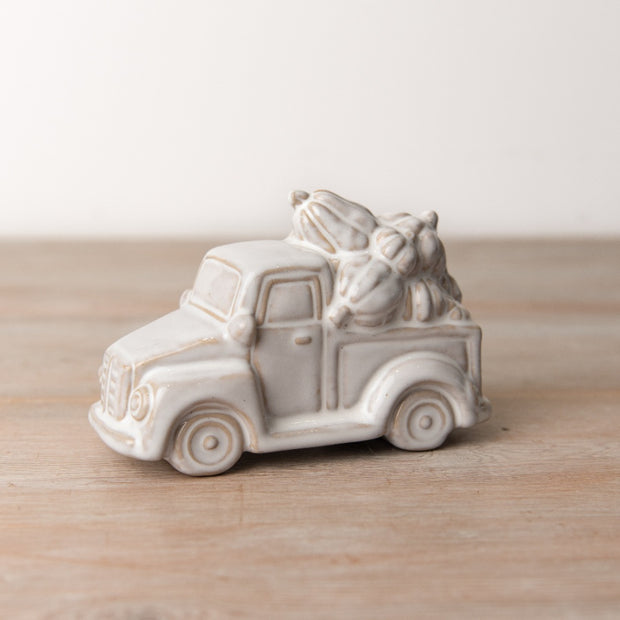 Neutral Ceramic Pumpkin Truck