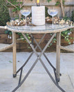 Natural rattan bistro garden furniture set with chair and table by Pacific Lifestyle Ltd, perfect for outdoor patio or garden use.