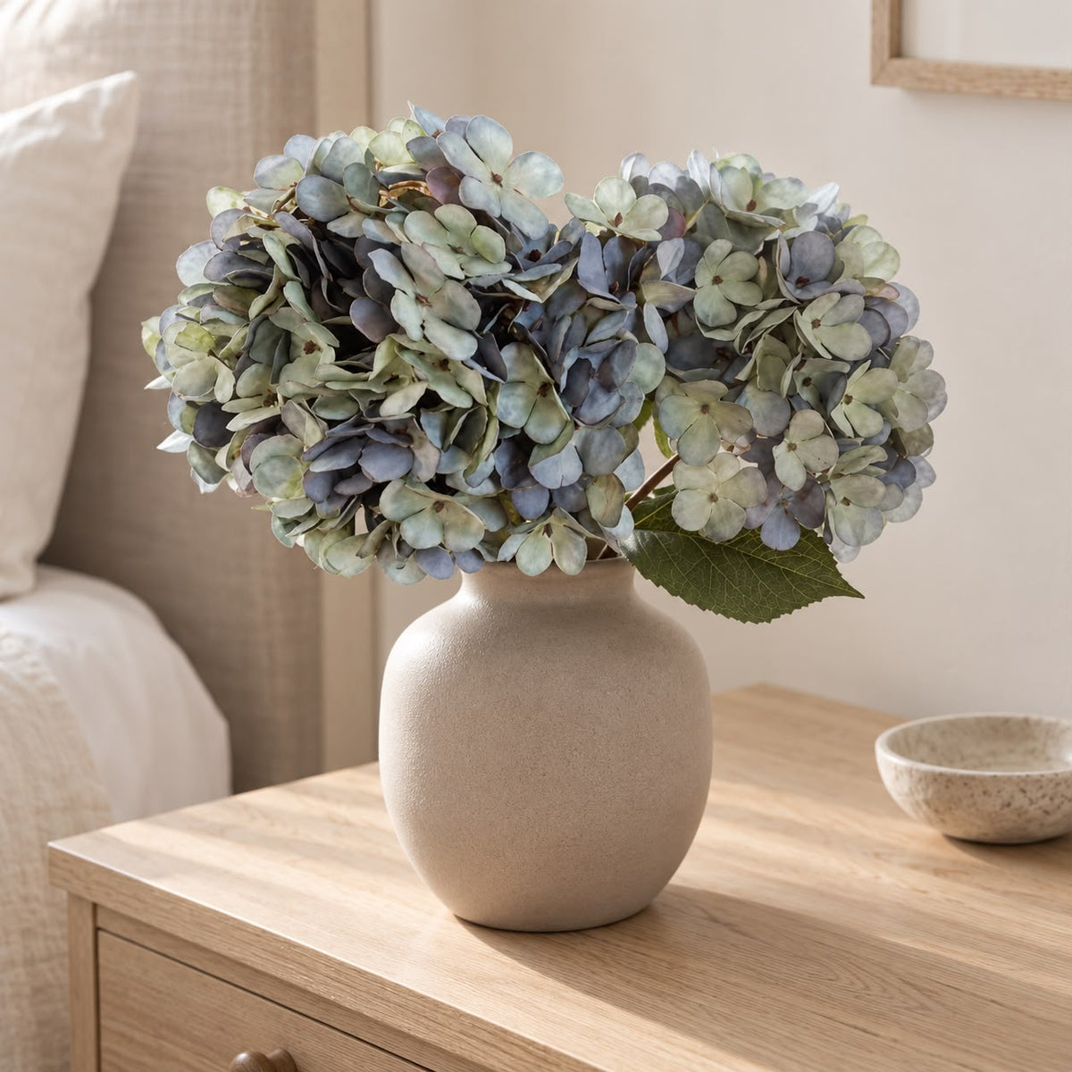 Artificial Short Dusky Blue Hydrangea Stem — product image 2