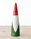 Tall Ceramic Red and Green Santa