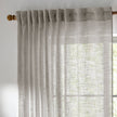 Yard Greige Woven Sheer Voile Curtain Panel - Tab Top