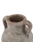 Siena Matt Brown Stone Amphora Vase by Hill Interiors, featuring a classic clay vase with a matte brown finish and elegant shape.