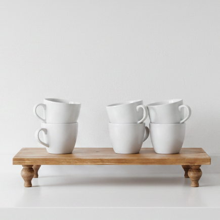Footed Wood Coffee Station Board