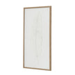 Large white feather print wall art in a frame, stylish decor piece by Hill Interiors for modern interior design.