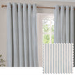 Yard Ocean Blue Striped Blackout Eyelet Curtains