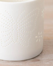 White Ceramic Butterfly Tealight Candle Holder