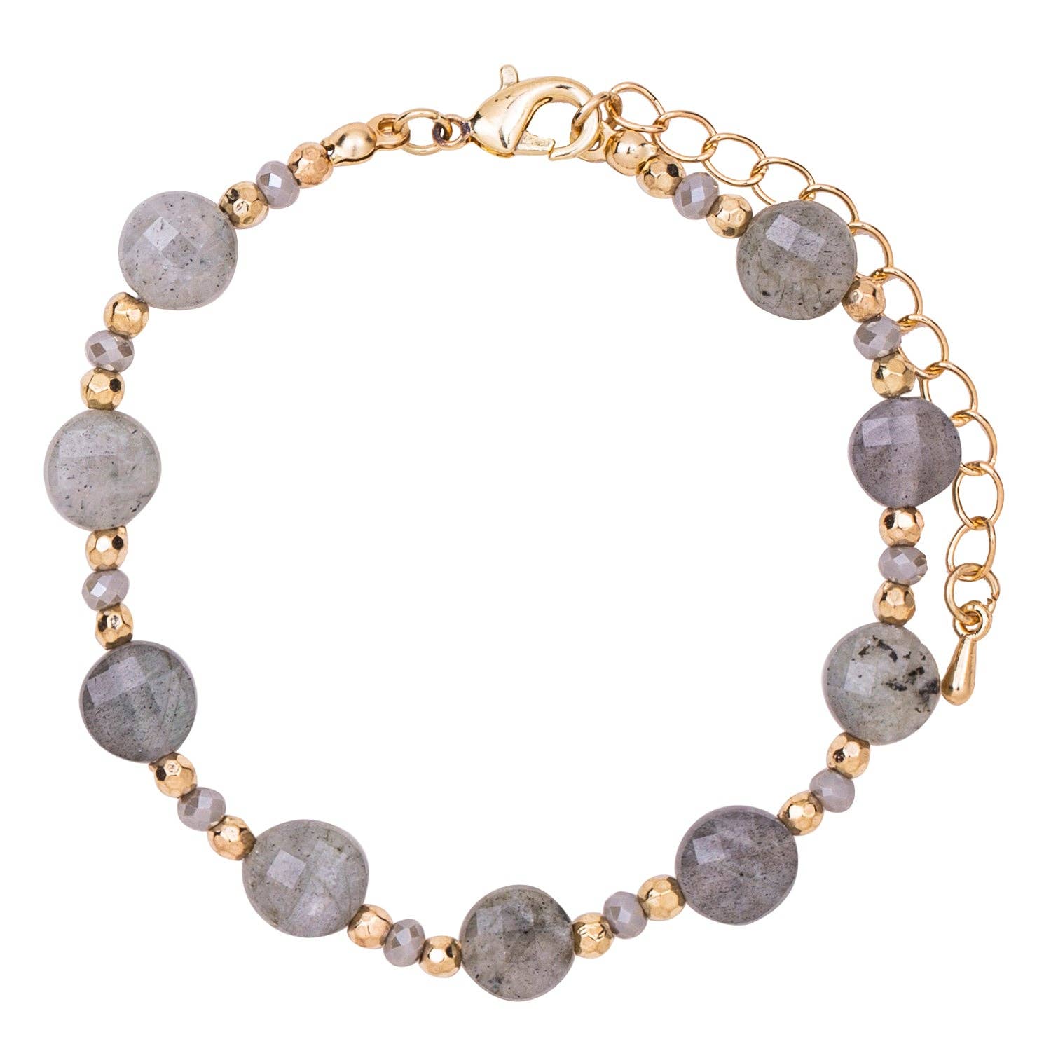 Venus Semi Precious Stone Crystal Clasp Bracelet