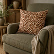 Rust Brown Print Cushion Cover