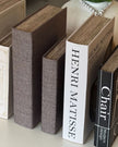 Set of two Coach House modernist black and white storage book boxes, stylish home decor organization for books and accessories.