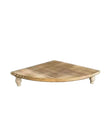 Rustic natural wooden corner bench for home decor, showcasing a sturdy, handcrafted design from Starlight Express.