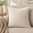 Cream Chenille Textured Cushion Cover