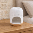 White Ceramic Loire Wax Melt & Oil Burner - Polka Dot — product image 3