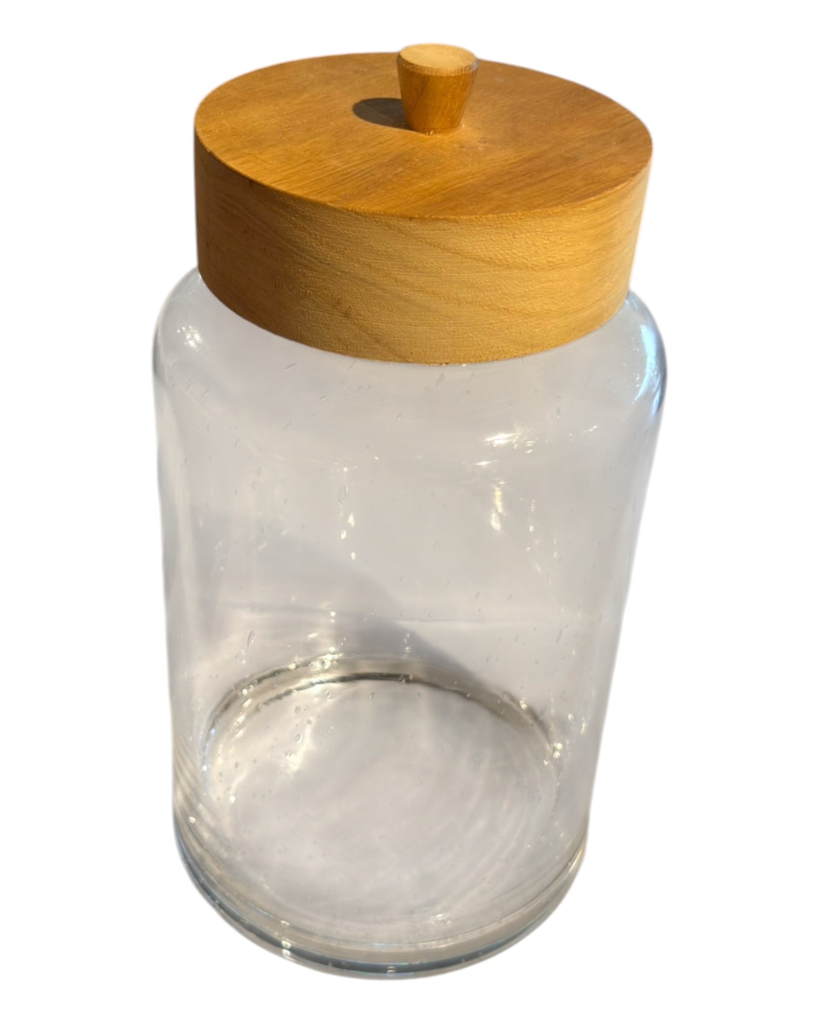 Glass Jar With Wooden Lid