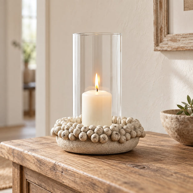 Bobble Ceramic Candle Hurricane Lantern – product view 1