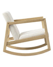 Cream boucle Sherpa rocking chair by Starlight Express with plush fabric and wooden rocking base, modern furniture design.