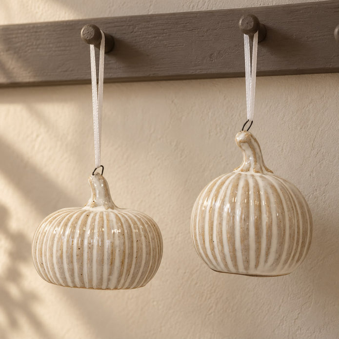 Hanging Ceramic Natural Pumpkin