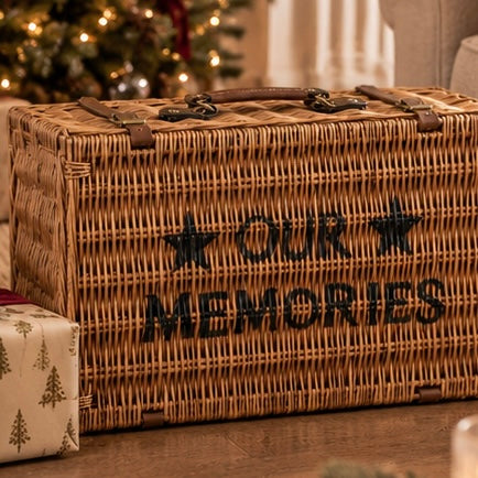 Our Memories Large Rattan Storage Basket