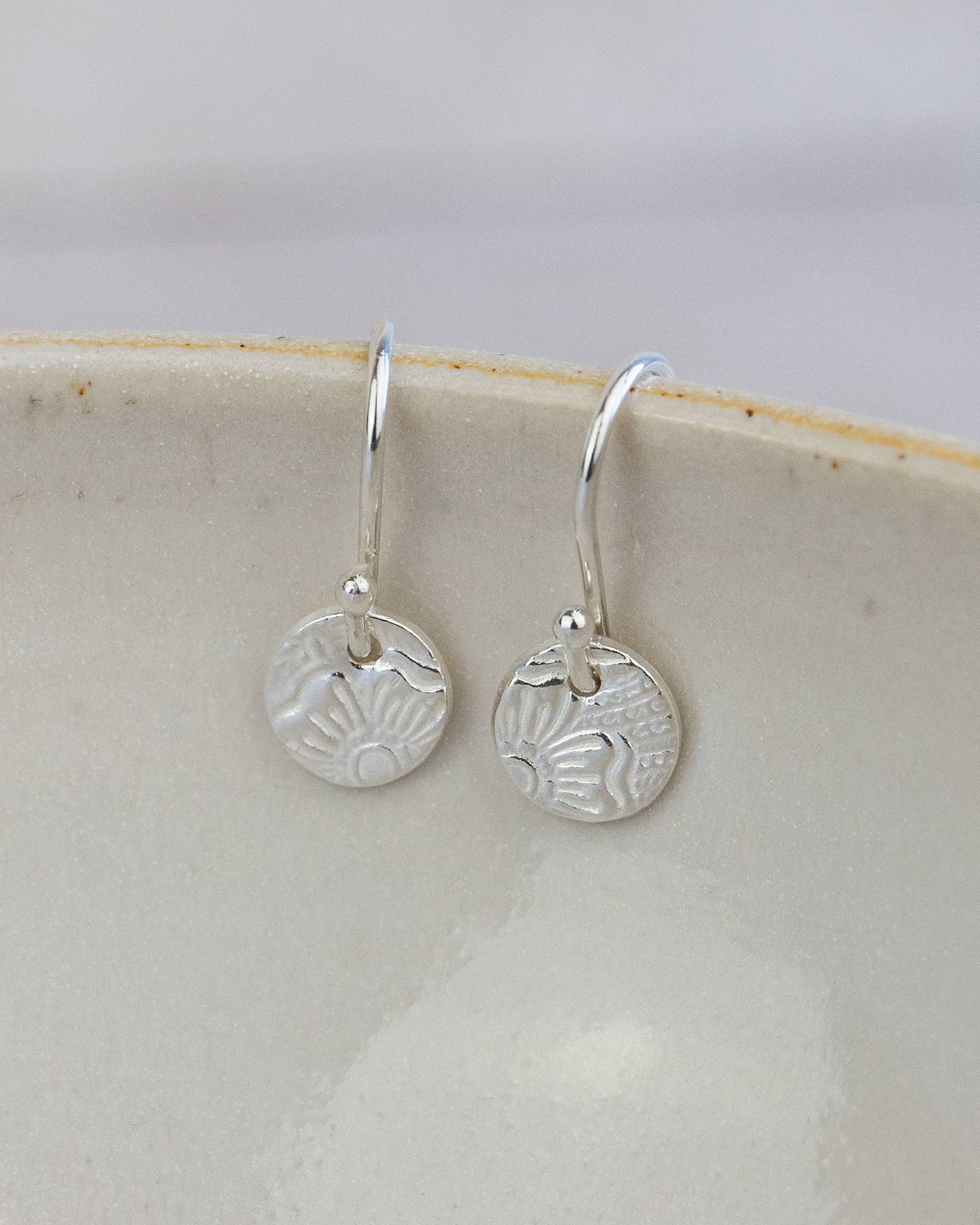 Sterling Silver Mini Textured Earrings