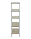 Natural oak five-tier shelving bookcase from Interiors by Premier, showcasing open wooden shelves in a modern furniture design.