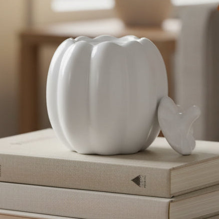 Tall White Pumpkin Oil Burner