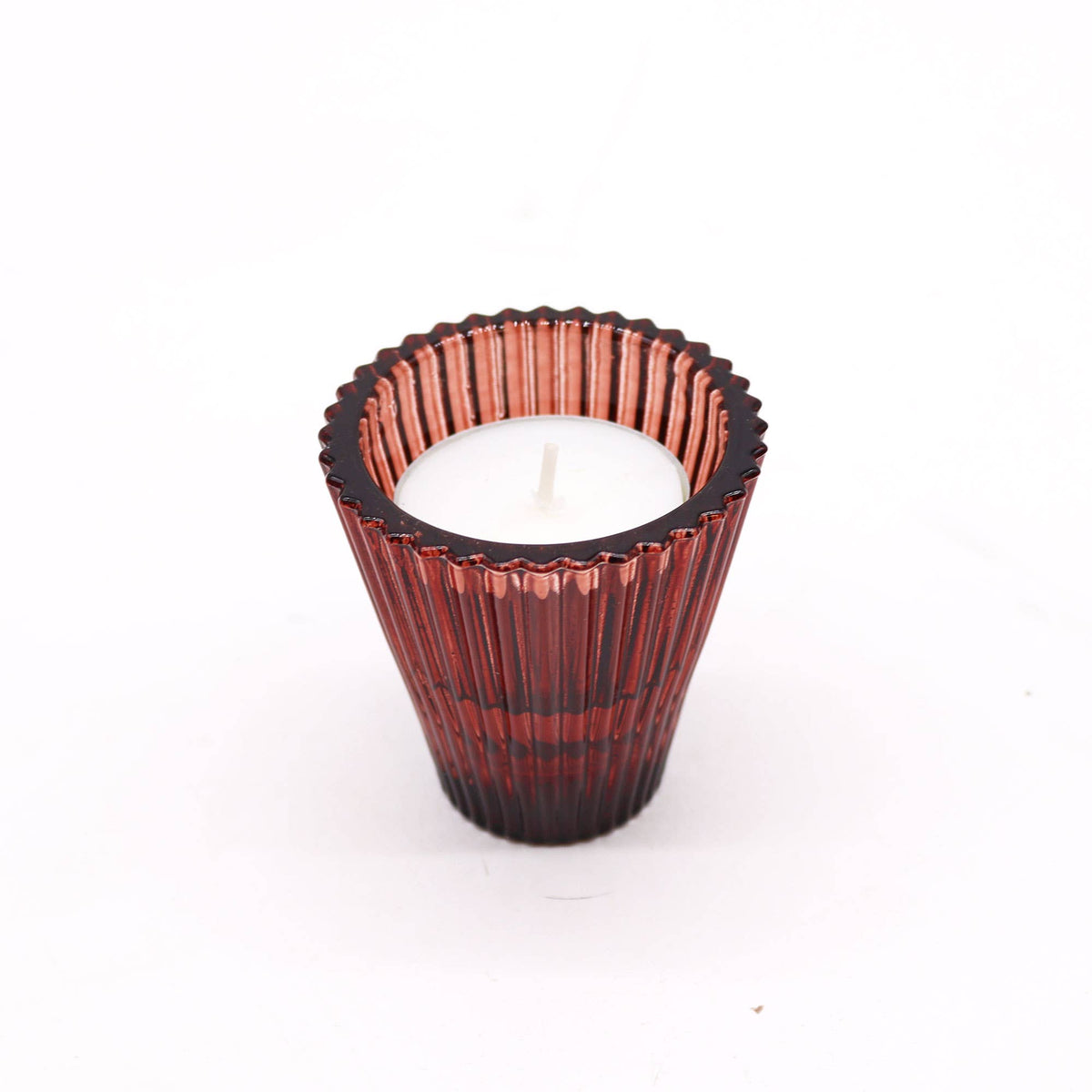 Burgundy Dinner Candle And Tealight Holder