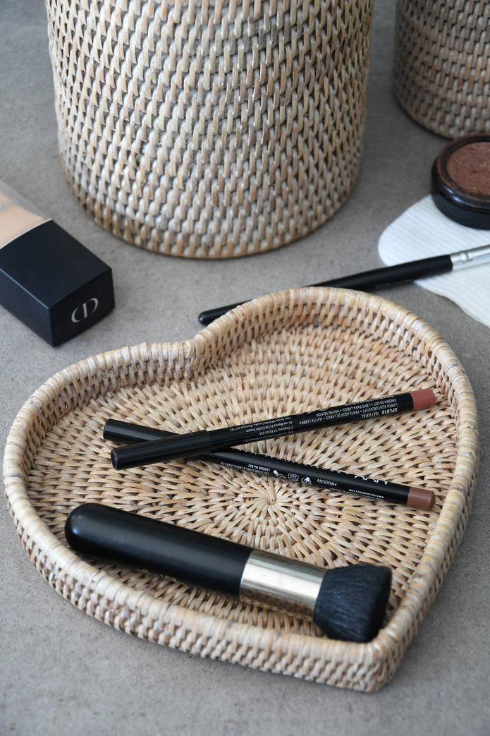 Wickham Rattan Heart Tray - Small