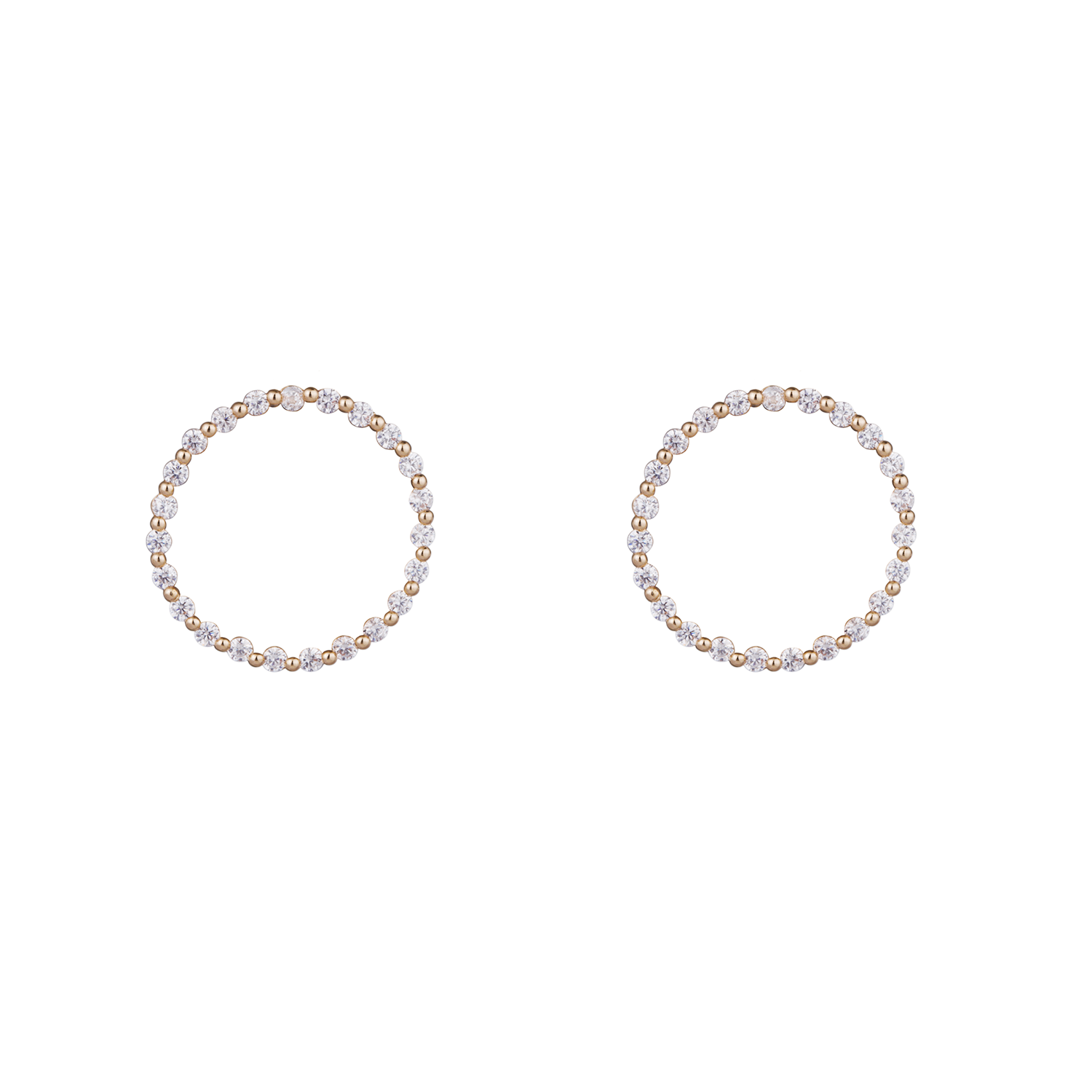 GEO Cubic Zirconia Stud Earrings