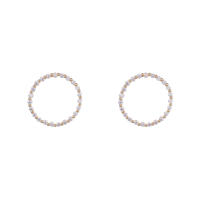 GEO Cubic Zirconia Stud Earrings