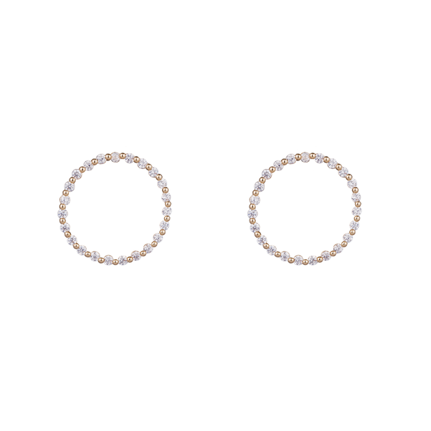 GEO Cubic Zirconia Stud Earrings