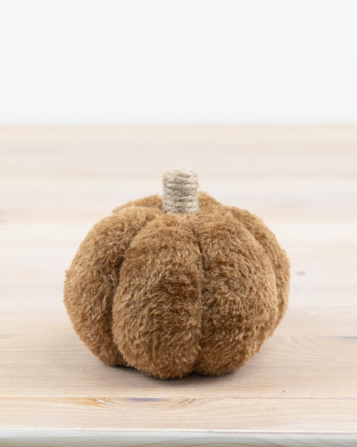 Brown Faux Fur Pumpkin