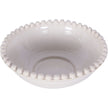 Round Large Matt White Bobble Edged Bowl