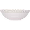 Round Large Matt White Bobble Edged Bowl