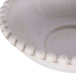 Round Large Matt White Bobble Edged Bowl