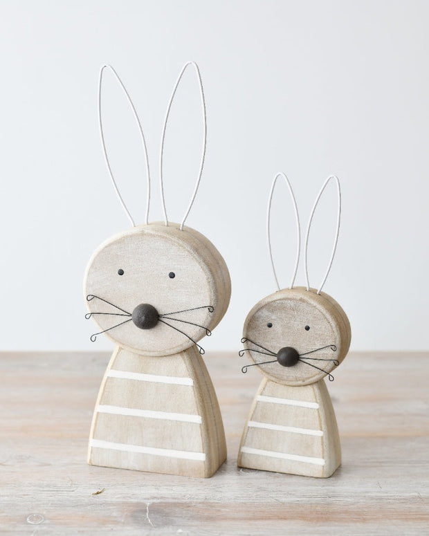 Small Wooden Rabbit Deco