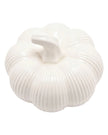 White Ceramic Ribbed Pumpkin