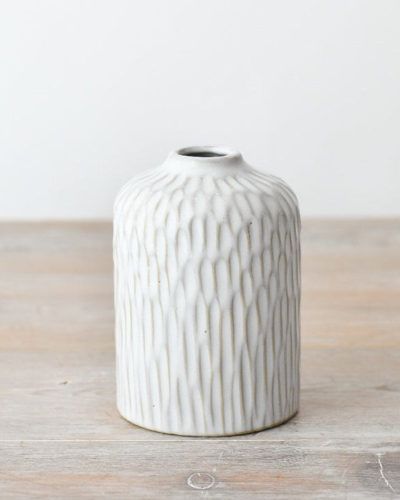 Neutral Ceramic Glazed Small Glazed Vase