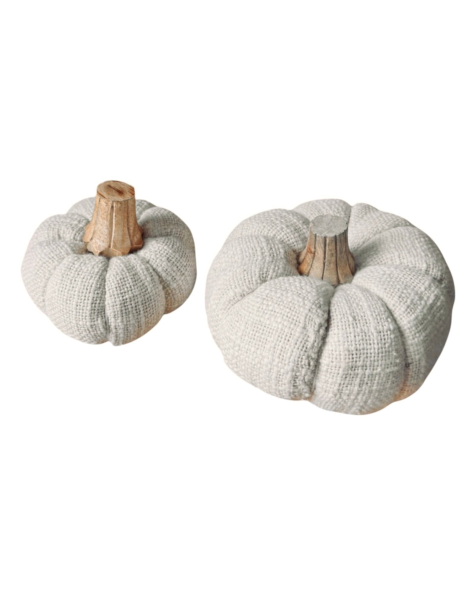 Cream Fabric Pumpkin Decor