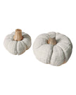 Cream Fabric Pumpkin Decor