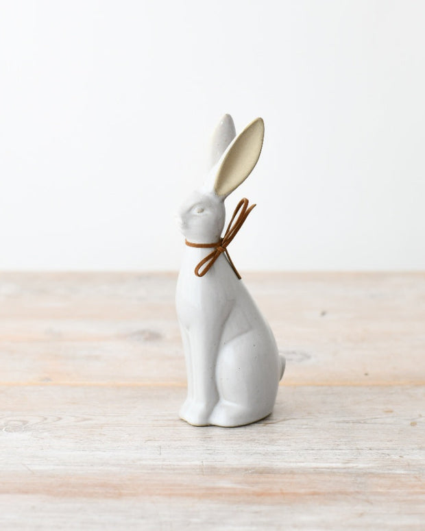 White Sitting Rabbit Ornament
