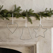 Hanging Beaded Silver Ornament