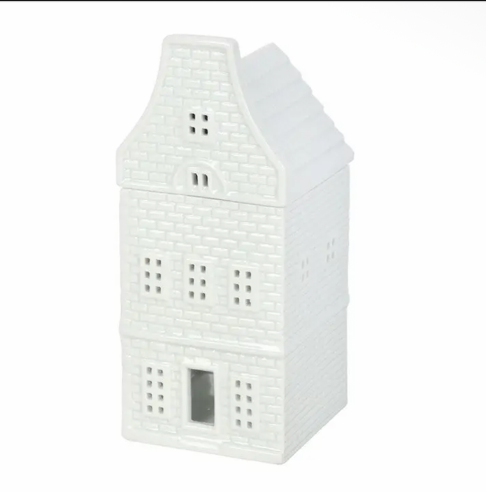 White Ceramic Dutch House Wax Melt Oil Burner - PRE ORDER END AUGUST DELIVERY