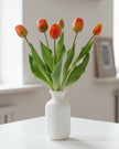 Tulip Stems - Bunch of 5 Artificial Spring Flowers - Golden Sunrise