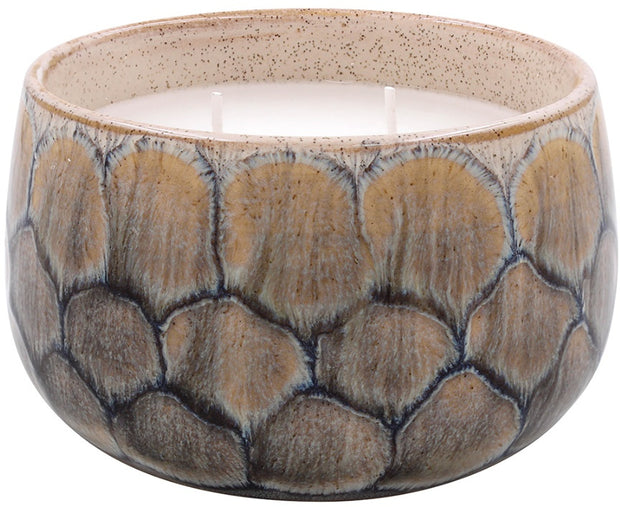 Blue Reactive Glaze Wax Candle Pot