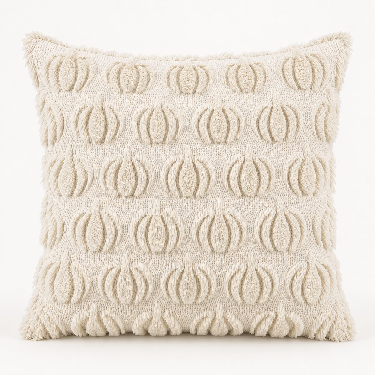 White Fluffy Multi Pumpkin Cushion Cover