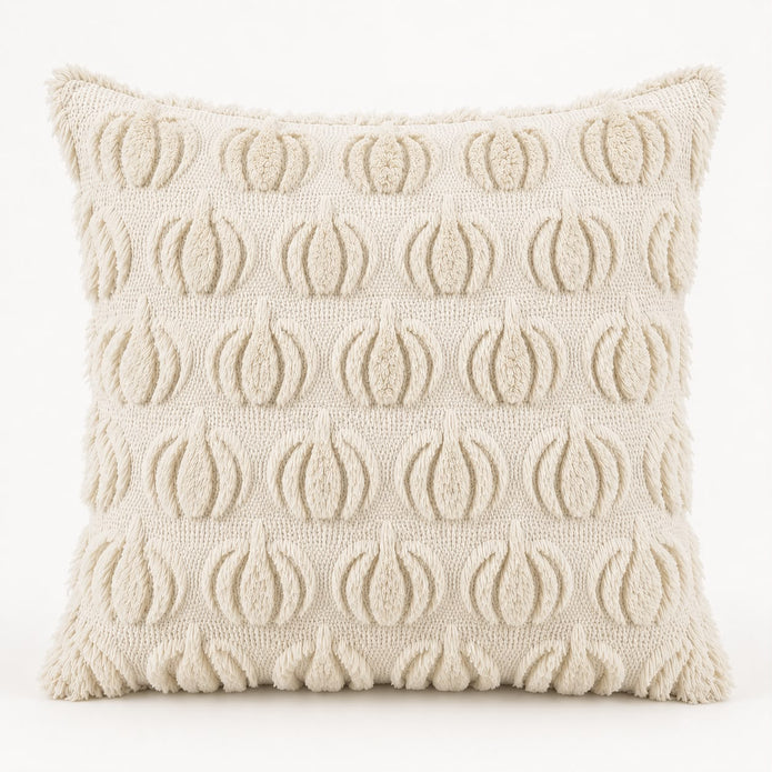 White Fluffy Multi Pumpkin Cushion Cover