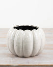 White Ceramic Pumpkin Plant Pot